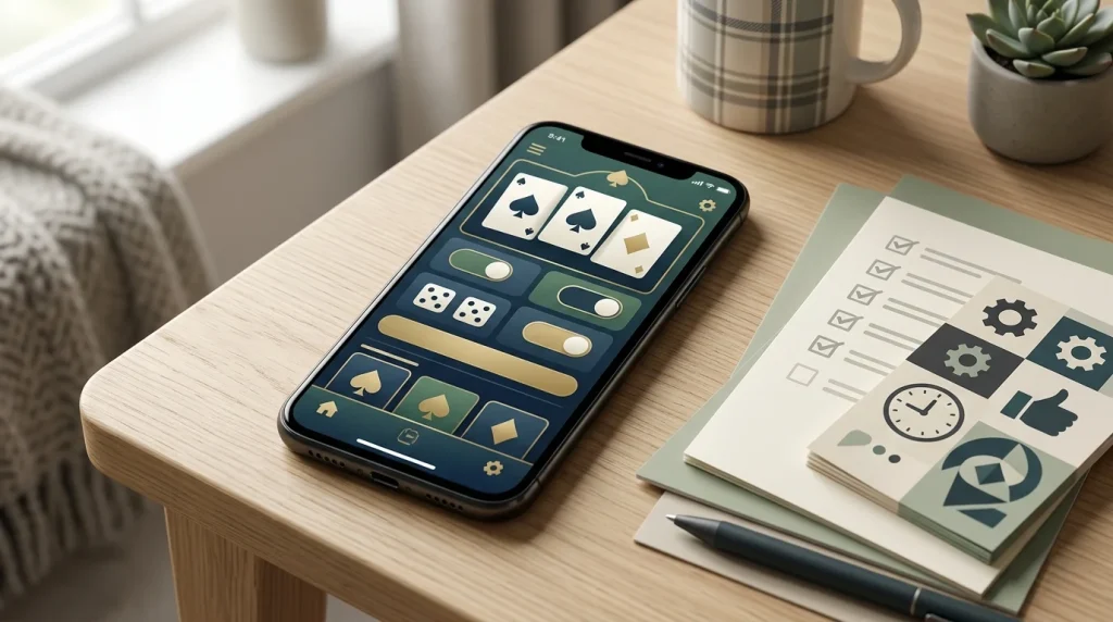 MrJones Casino mobile experience checklist with responsible-play notes